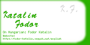 katalin fodor business card